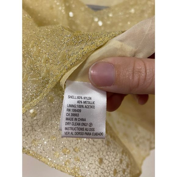 Tahari Gold Sparkly Sequin Tank Top Size 8 New Years Top - Picture 7 of 7